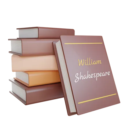 Shakespeare Book  3D Illustration