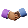 3d shaking hand emoji