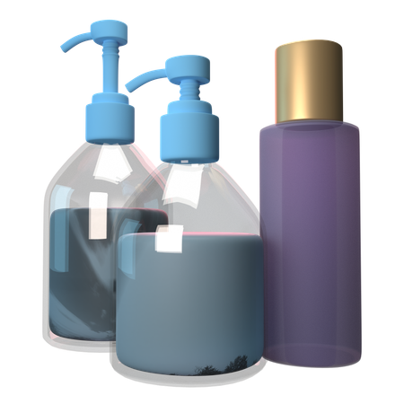Shampoo Bottles  3D Icon