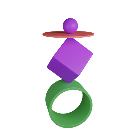 Shape balance  3D Icon