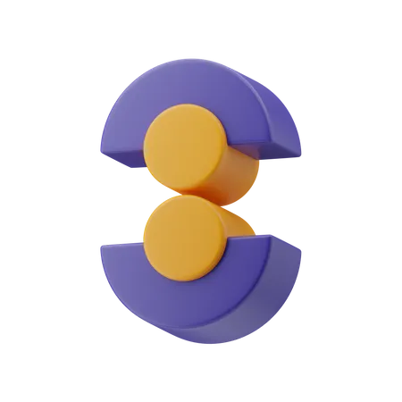 Shape Number Eight  3D Illustration