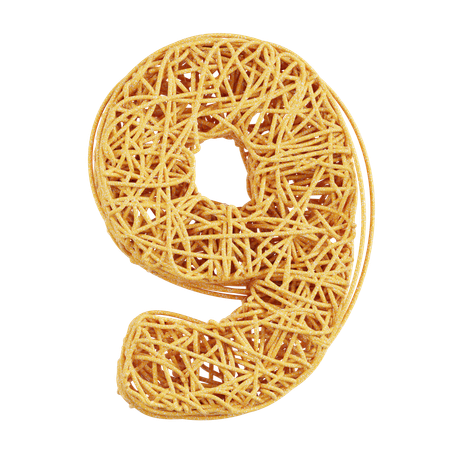 Shape Number Nine  3D Icon