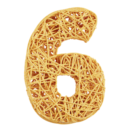Shape Number Six  3D Icon