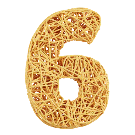 Shape Number Six  3D Icon