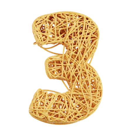 Shape Number Three  3D Icon