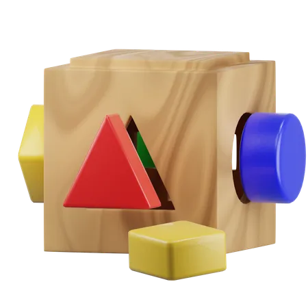 Shape Sorter Puzzle Box Toy  3D Icon