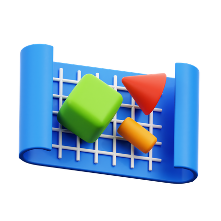 Shapes Object On Canvas  3D Icon