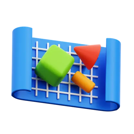 Shapes Object On Canvas  3D Icon