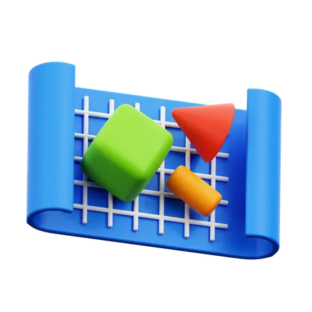 Shapes Object On Canvas 3D Icon