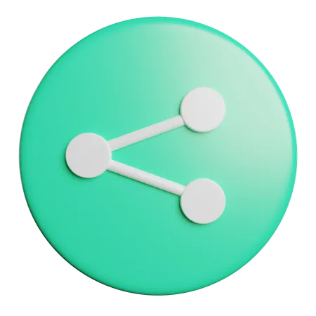 Share Transfer Button 3D Icon