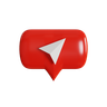 3d share button logo