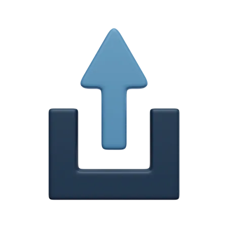 3 D Render Illustration Share Icon With Arrow Pointing Up 3D Icon