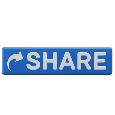 Share Button 3 D Social Media Action Button 3D Icon