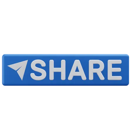 Share Button 3 D Social Media Action Button 3D Icon