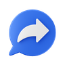 share button 3d logo