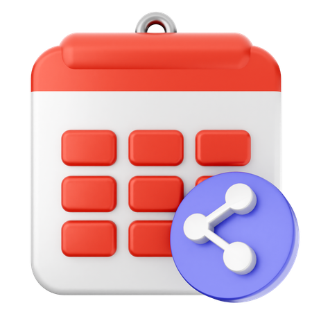 Kalender teilen  3D Icon