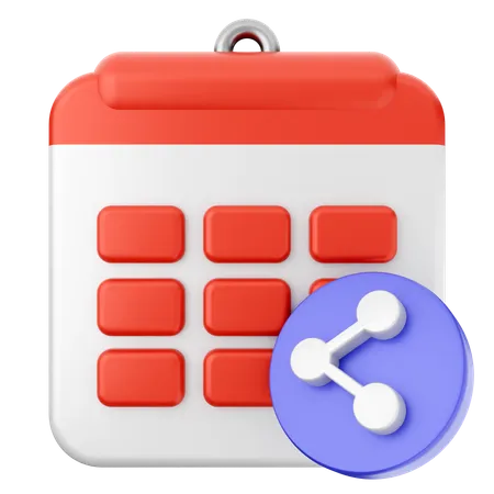 Kalender teilen  3D Icon