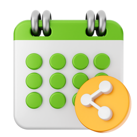 Kalender teilen  3D Icon