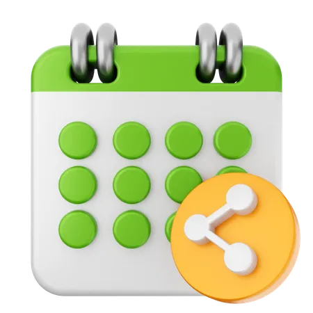 Kalender teilen  3D Icon