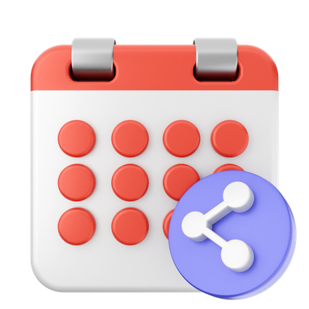 Share Calendar  3D Icon