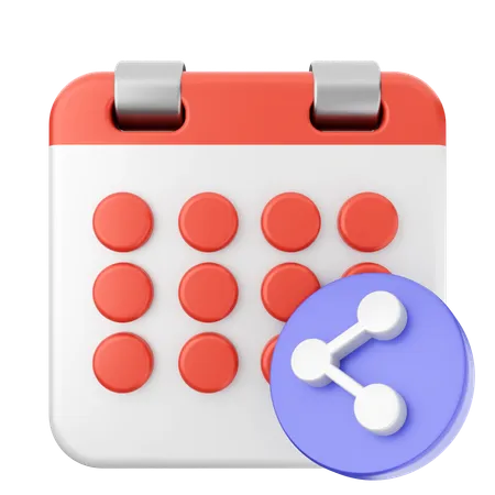 Share Calendar  3D Icon