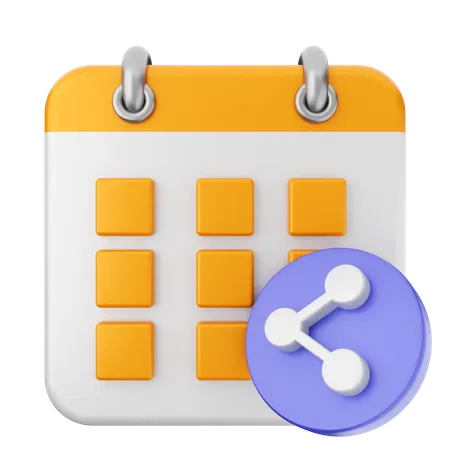 Share Calendar  3D Icon