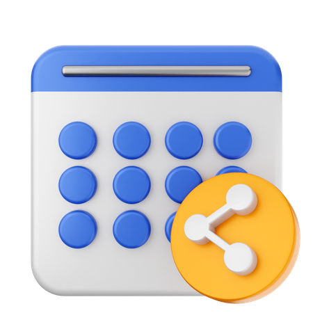 Share Calendar  3D Icon