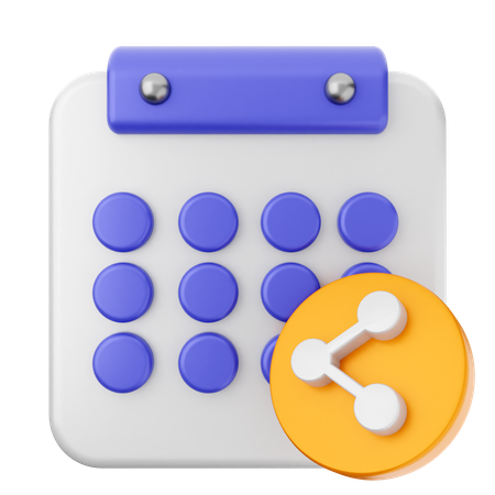 Share Calendar  3D Icon