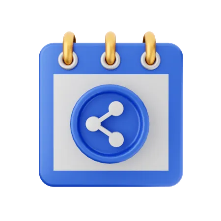 Share Calendar  3D Icon