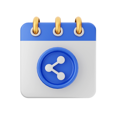 Share Calendar  3D Icon