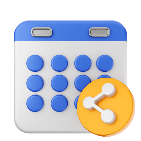 Share Calendar  3D Icon