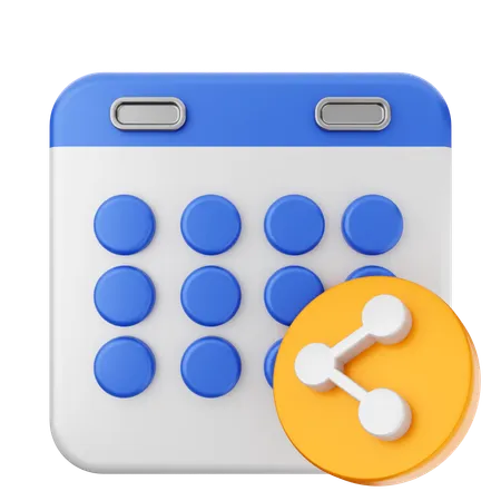 Share Calendar  3D Icon