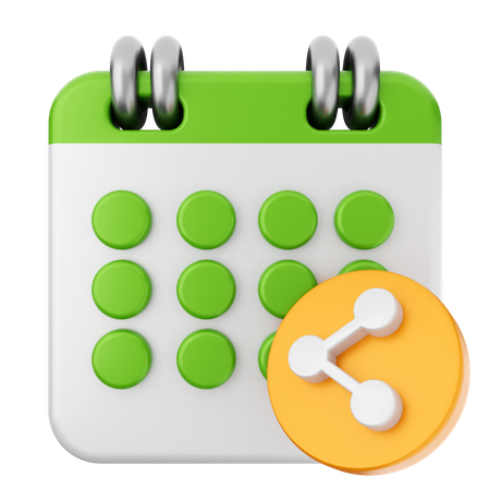 Share Calendar  3D Icon