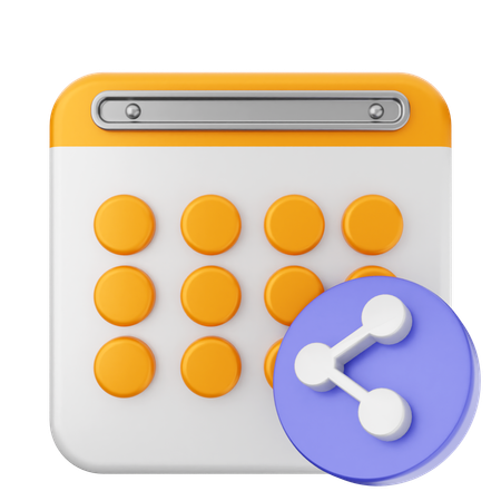 Share Calendar  3D Icon