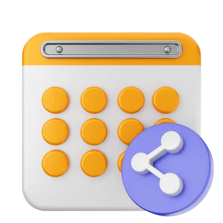 Share Calendar  3D Icon