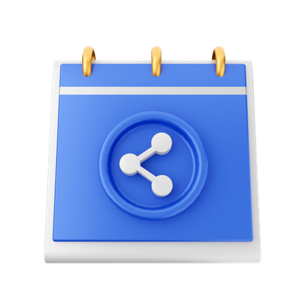 Share Calendar  3D Icon