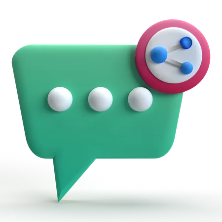 Share Chat  3D Icon