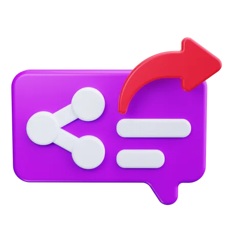 Share Chat  3D Icon