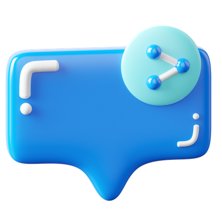Share Chat 3D Icon