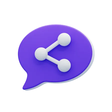 Share Chat Bubble  3D Icon