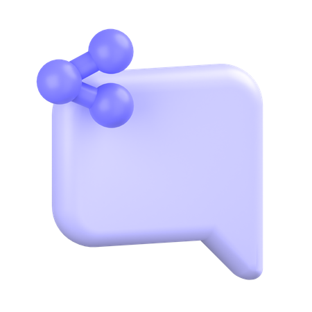 Share-chat-bubble 3D Illustration