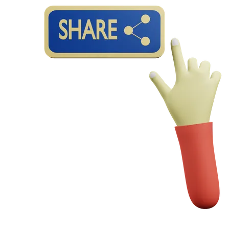 Share Click  3D Icon
