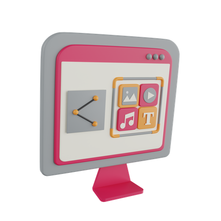 Share Content  3D Icon