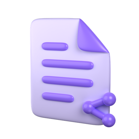 Share Document  3D Icon