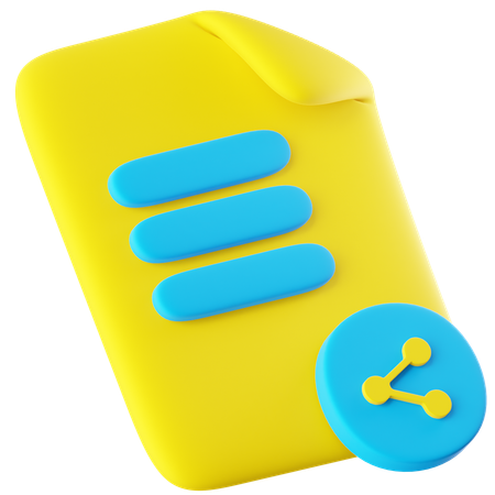 Share Document  3D Icon