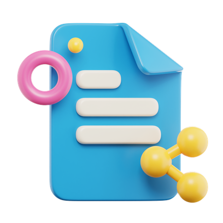 Share Document  3D Icon