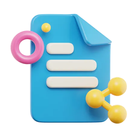 Share Document  3D Icon