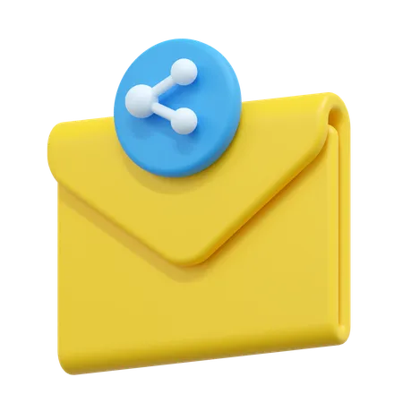 Share Email Illustration 3D Icon