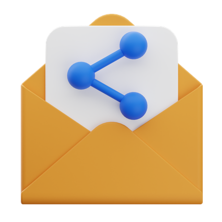Share Email  3D Icon