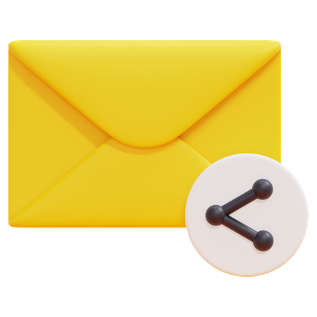 Share Email  3D Icon